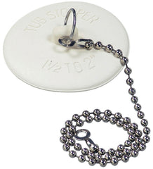 DANCO Rubber Tub Stopper with Chain, White (80783)