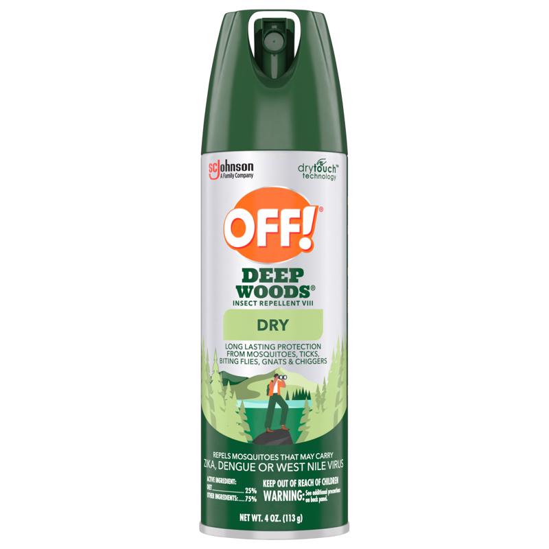 Off! Deep Woods Dry Insect Repellent VIII 4 oz (3 Pack)