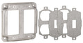 Hubbell Raco 4 in. Square Cover, Universal Exposed Work, 2-Device, 6-in-1 Plates 809U