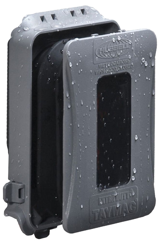 TAYMAC ML500 Single-Gang Mount 16-in-1 Flat Nonmetallic Weatherproof Vertical/Horizontal, 1-Pack, Gray