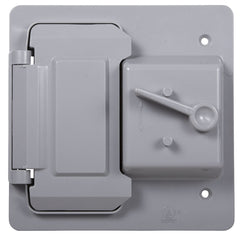 Bell PTC521GY 2-Gang Weatherproof Switch and Outdoor Outlet Cover, Gray Polycarbonate GFCI and Toggle Switch Covers for Home Improvement, Outdoor Electrical Box Protection, UFAST 8-in-1, NEMA 3R