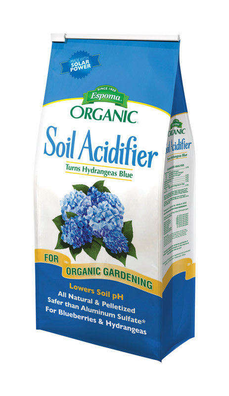 Espoma Organic Soil Acidifier Amendment; Lowers Soil pH and Turns Hydrangeas Blue! Contains Elemental Sulfur and can be Used for Organic Gardening 6 lb. Bag - Pack of 1