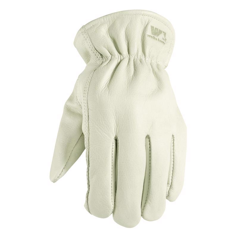 Wells Lamont Men's Slip-On Cowhide Full Leather Work Gloves, X-Large (1171XL) , Tan