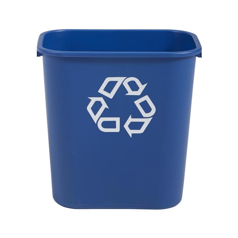 Rubbermaid Deskside Recycling Wastebasket 28 Qt Blue