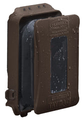 TayMac Hubbell-Bell ML500Z 1-Gang Horizontal/Vertical Mount Weatherproof Expandable Low Profile Extra Duty While in Use Cover, Bronze