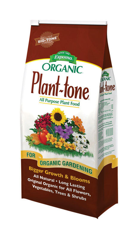 Espoma Organic Plant-Tone 5-3-3 Natural & Organic All Purpose Plant Food;18 lb. Bag; The Original Organic Fertilizer for All Flowers, Vegetables, Trees, and Shrubs. PT18