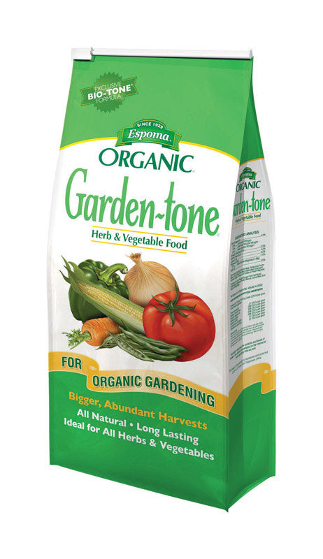 Espoma Organic Garden-Tone 3-4-4 Organic Fertilizer for Cool & Warm Season Vegetables and Herbs. Grow an Abundant Harvest of Nutritious and Flavorful Vegetables - 18 lb. Bag GT18