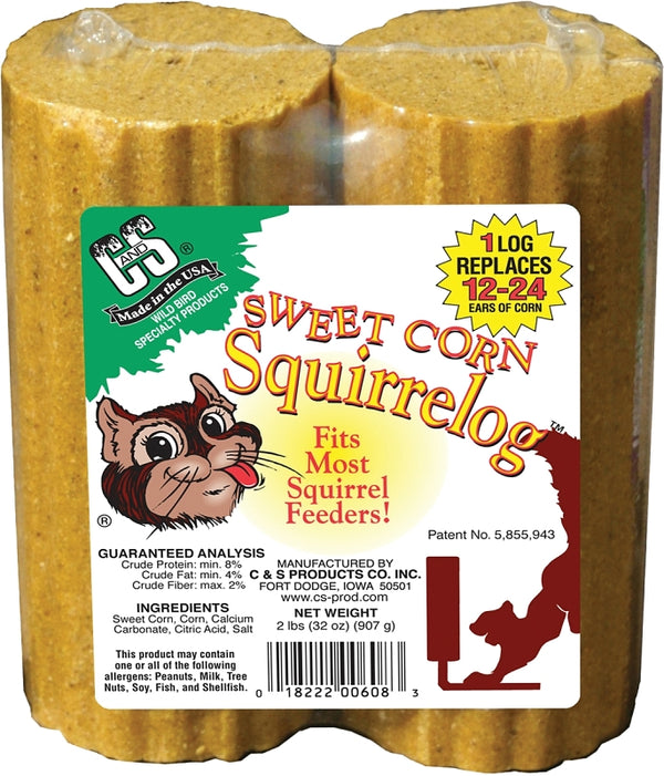 C&S Sweet Corn Squirrelog Refill Pack, 32-Ounce, 2-Pack CS608