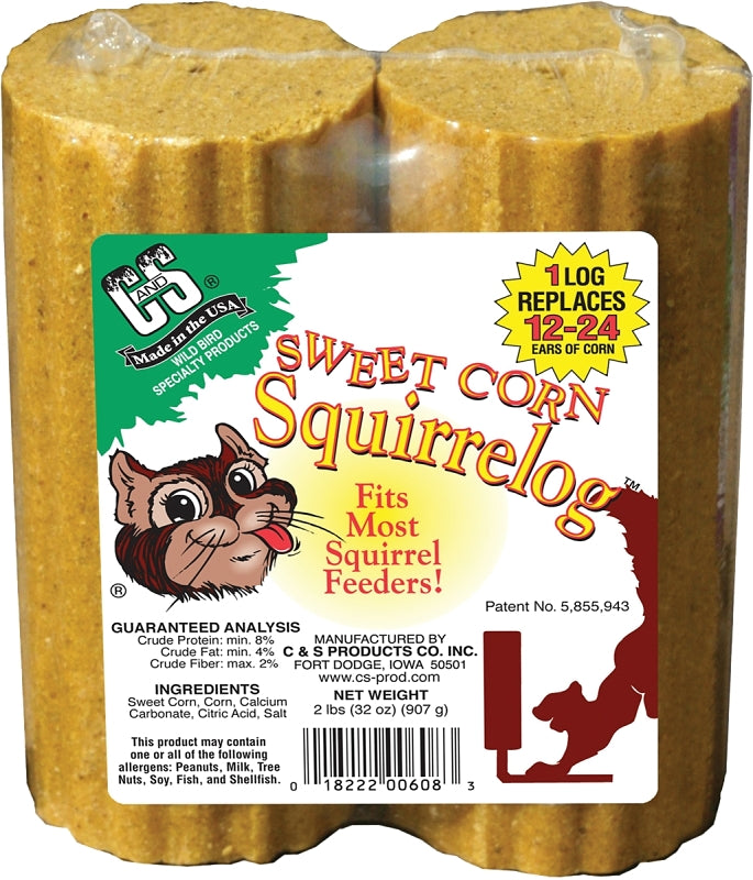C&S Sweet Corn Squirrelog Refill Pack, 32-Ounce, 2-Pack CS608