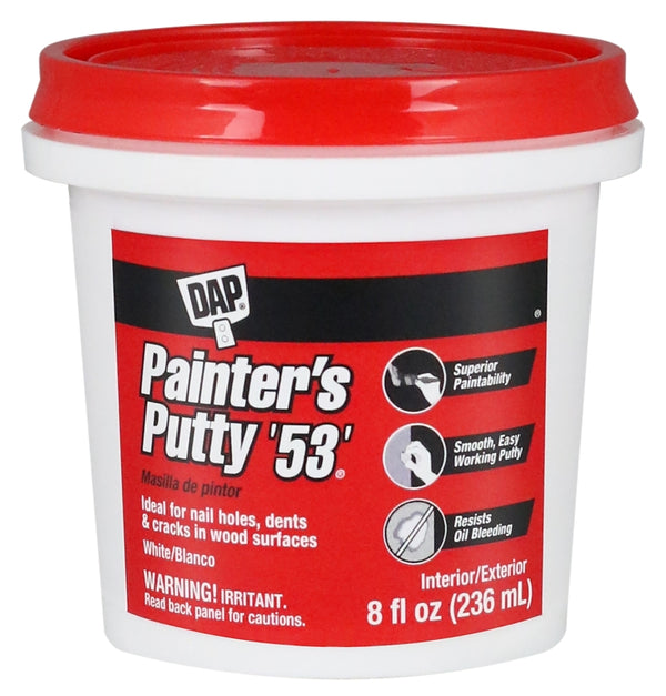 DAP 7079812240 Painters Putty Hp Raw Building Material, 1/2 Pint, White