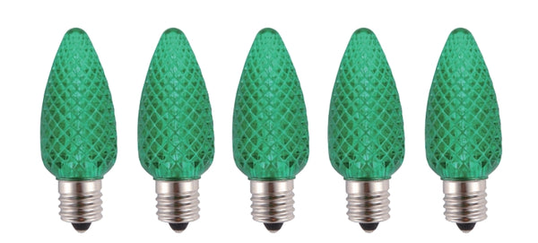 Hometown Holidays Bulb LED Retro C9 Crystal GRN 24995