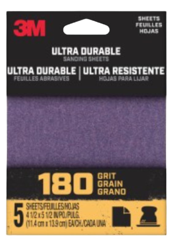 3M Sheet 180G 4.5X5.5 5Pk 27367