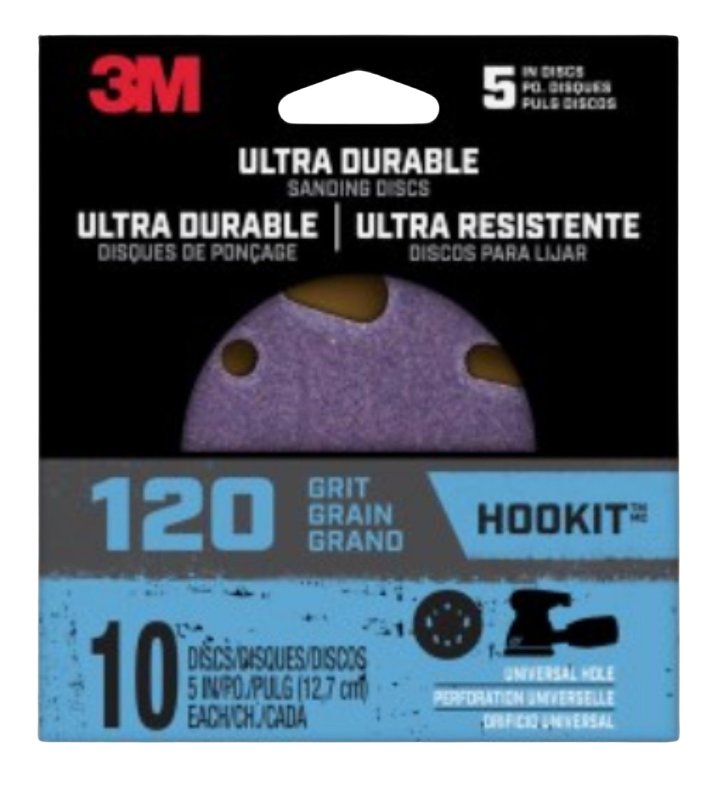 3M DISC5IN10PK120 Sanding Discs, 5 inch, Purple 27310