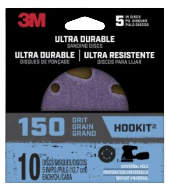3M DISC5IN10PK150 Sanding Disc, 5 inch, Purple 27311