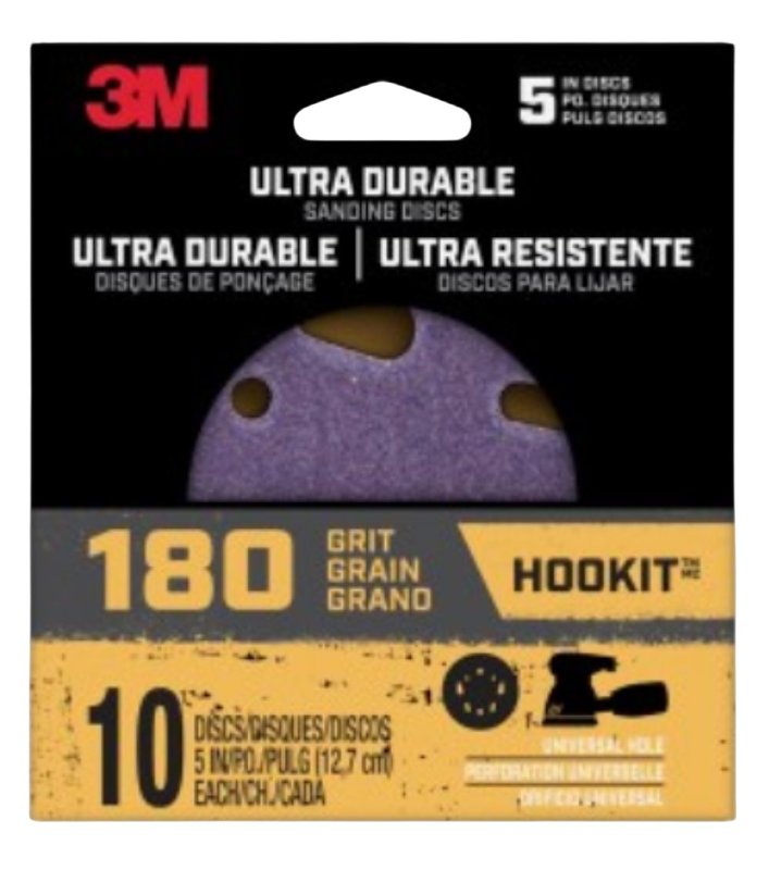 3M DISC5IN10PK180 Sanding Disc, 5 inch, Purple 27312