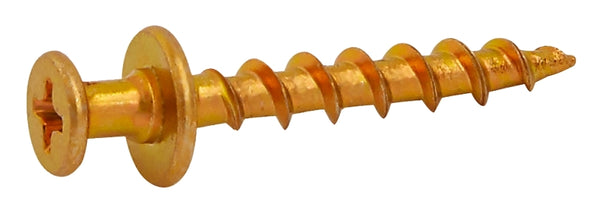 National Hardware N260-130 Bearclaw Hangers Double Headed Screws for Multi Purpose Wall Hanging Projects Up to 30 LBS in Drywall, Yellow Zinc Chromate