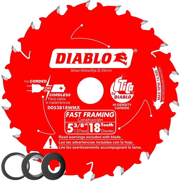Freud-Diablo DB 5-3/8 X 18T Wood CSB MB, Multicolor, D053818WMX, One Size