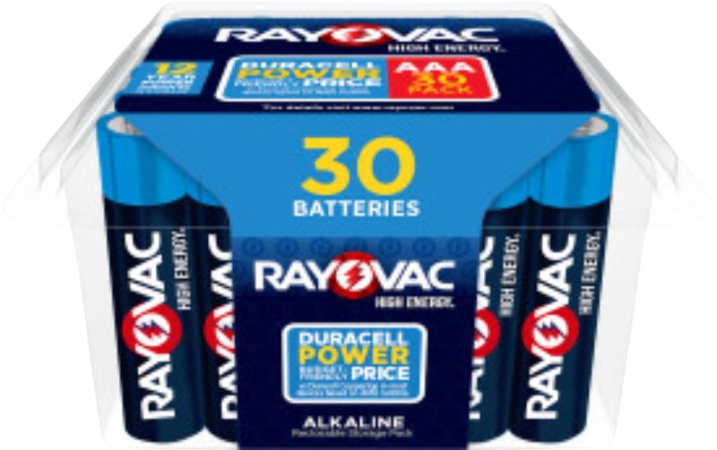 Rayovac AAA Batteries, Alkaline Triple A Batteries (30 Battery Count) 824-30PPTK