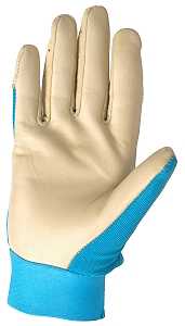 Wells Lamont Women's Hybrid Work/Gardening Gloves | Water-Resistant HydraHyde Leather | Large (3204L), Aqua
