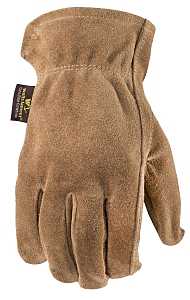 Wells Lamont Leather Work Gloves, Suede Cowhide, Large (1012L) , Brown