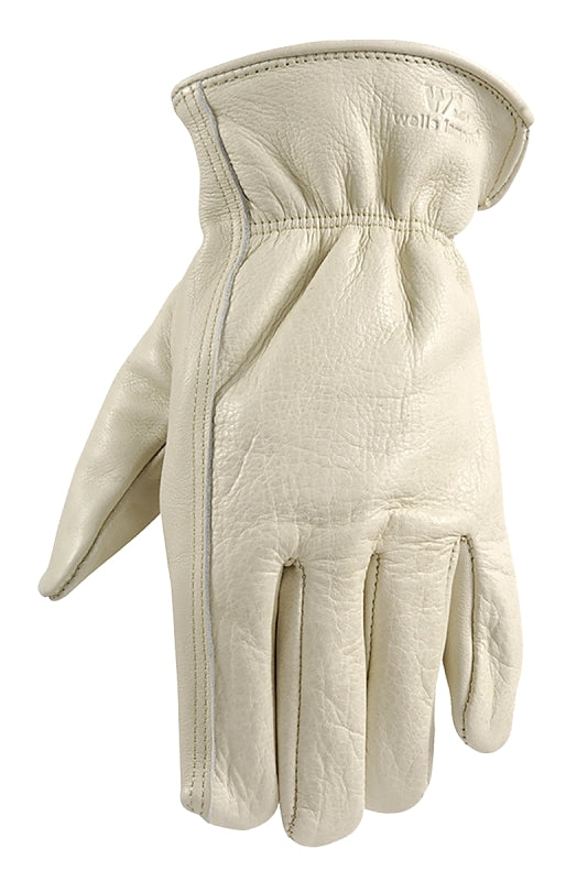 Wells Lamont Men's Leather Work Gloves, Reinforced Palm, Durable for Yardwork, Construction, and DIY, Beige, X-Large (1130XL)