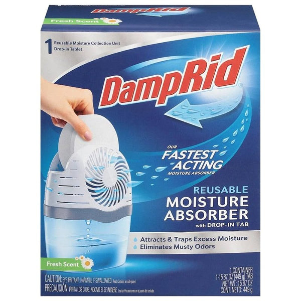 DampRid Fresh Scent Drop-In Tab Moisture Absorber Starter Kit FG96