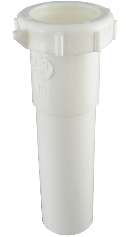 Plumb Pak PP55-2W Extension Tube, 1-1/2 in Dia X 6 in L, Slip Joint, Plastic, 5 Piece
