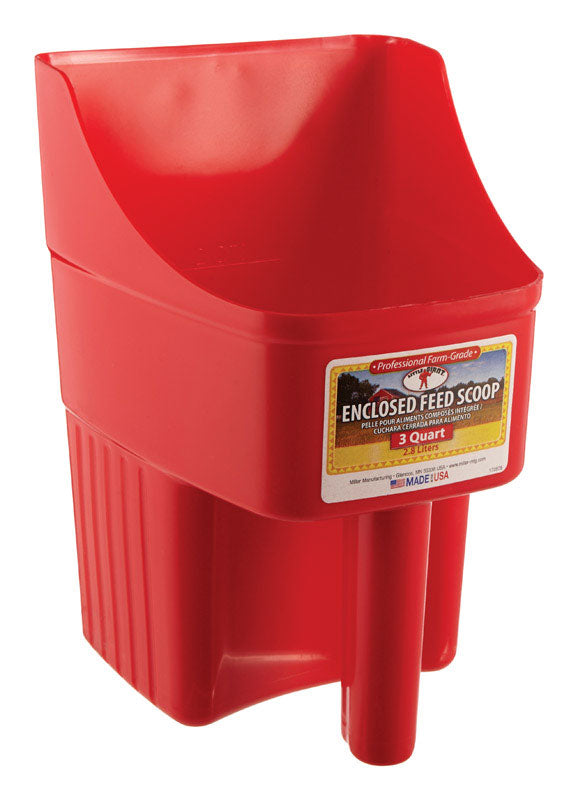 Little Giant 3-Quart Enclosed Feed Scoop, Red Color: Red Size: 3-Quart Outdoor, Home, Garden, Supply, Maintenance