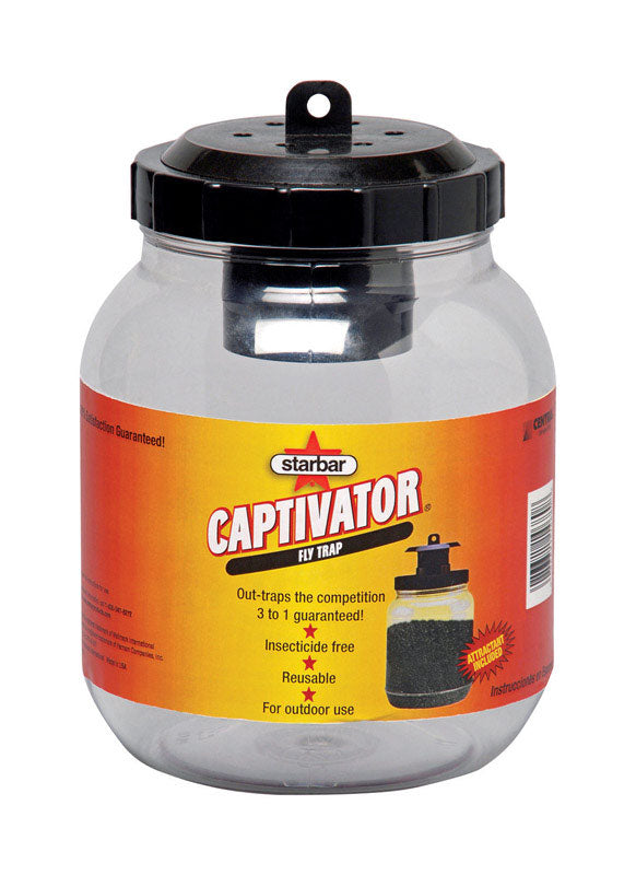 Starbar Captivator Outdoor 2 Quart Reusable Fly Attachment Hanging Jar Trap