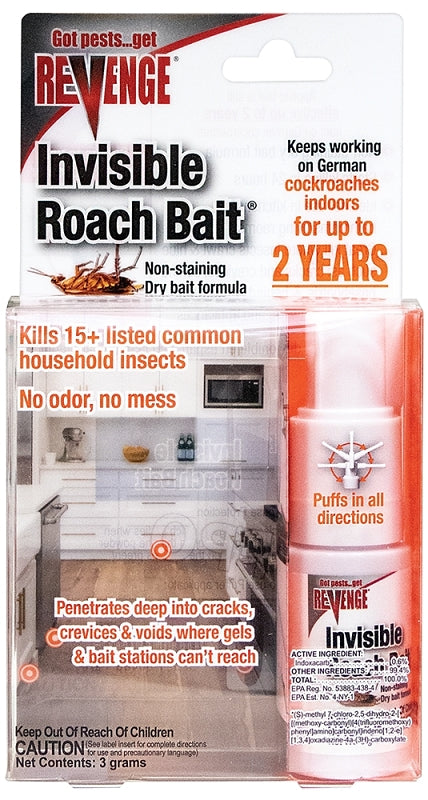 Revnge Invisible Roach Bait with Puffer Applicator