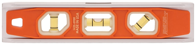 Johnson Level & Tool 1435-0900 9" Magnetic Glo-View Torpedo Level, Orange
