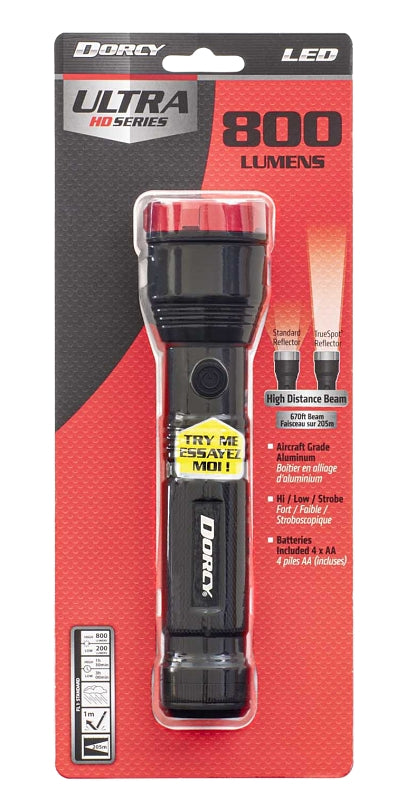 Dorcy 425-Lumen Ultra HD Series Flashlight, Aluminum, Black (41-4331)
