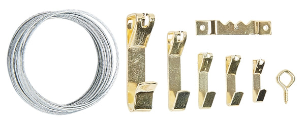 National Hardware N260-402 217 Piece Assortment Box Picture Hanging Kit, Brass