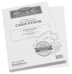 Rite in the Rain All Weather Card Stock, 8.5" x 11", 100# White, 80 Sheet Pack (No. HW8511)