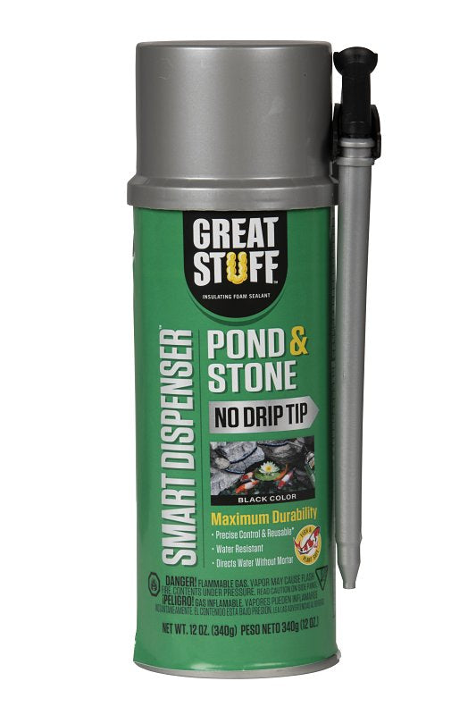 GREAT STUFF 99112849 Smart Dispenser Pond & Stone, 12 oz, Black