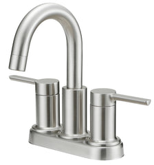  2 handles and 60 psi pressure for bathroom sink water delivery; lever handle."