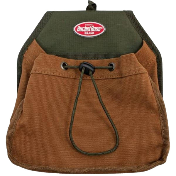 Bucket Boss Parachute Pouch with Speed Square Pocket and Flap Fit in Brown, 54135