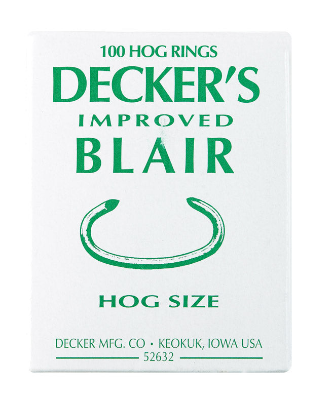 Decker's 12.5 Ga. Animal Ring For Hog 100 pk