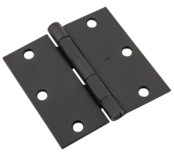 National Hardware N830-431 Door Hinge 3-1/2-Inch Square Black N830-425
