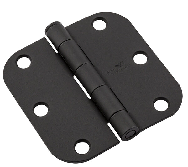 National Hardware N830-427 Door Hinge 3 Inch 5/8 Radius Black