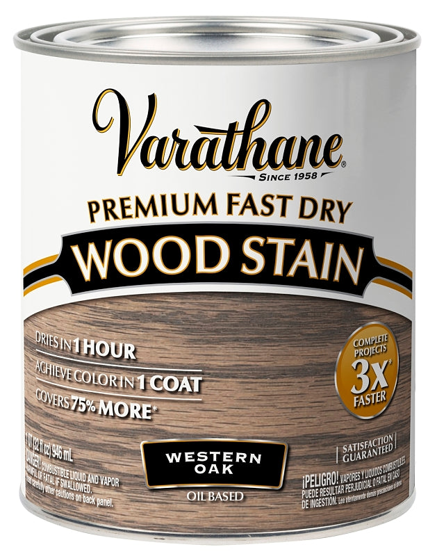 Rust-Oleum Varathane Premium Fast Dry Western Oak Wood Stain Quart