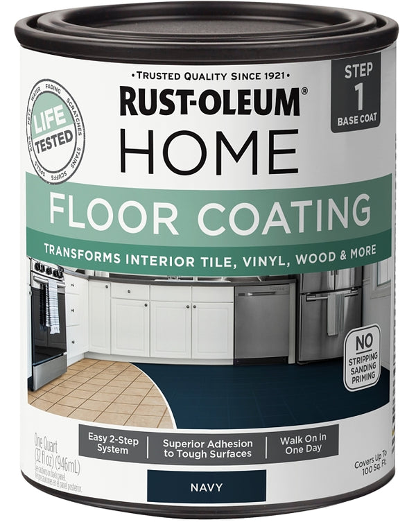 Rust-Oleum 365931 Floor Coating Base Coat Navy Quart