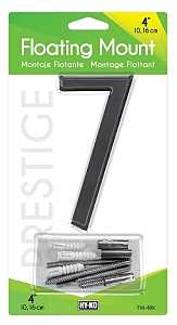 Hy-Ko FM-4BK/7 FM-4BK-7 House Number, Character: 7, 4 in H Character, Black Character