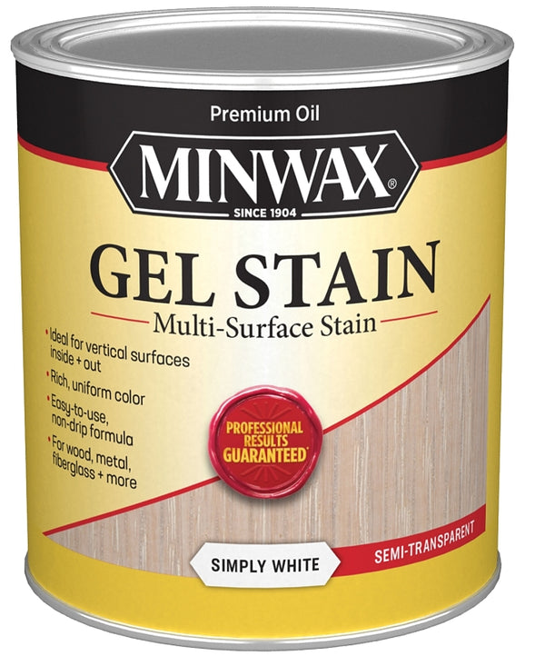 Minwax Semi-Transparent Simply White Oil-Based Gel Stain 1 qt 616110444