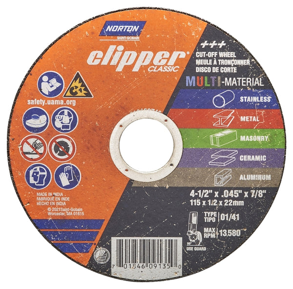 NORTON CLIPPER 70184609135 WHEEL CUTOFF 4.5IN