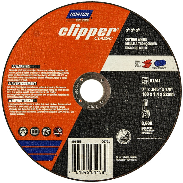 NORTON CLIPPER 70184601458 WHEEL CUT-OFF 7IN