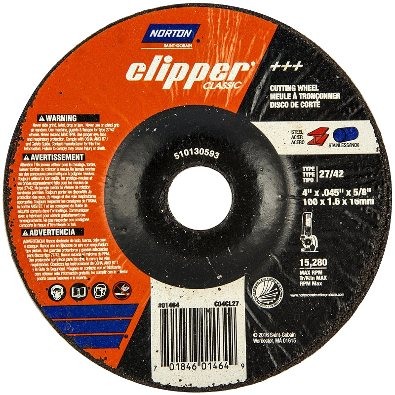 NORTON CLIPPER 70184601464 WHEEL CUT-OFF 4IN