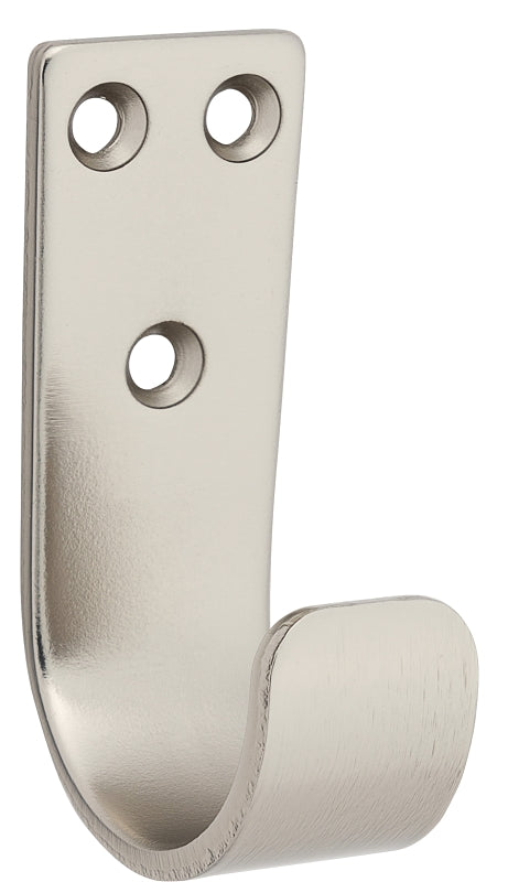 National Hardware N337-901 Cooper Multi-Purpose Hook, 2-5/16", Satin Nickel (2-Pack)