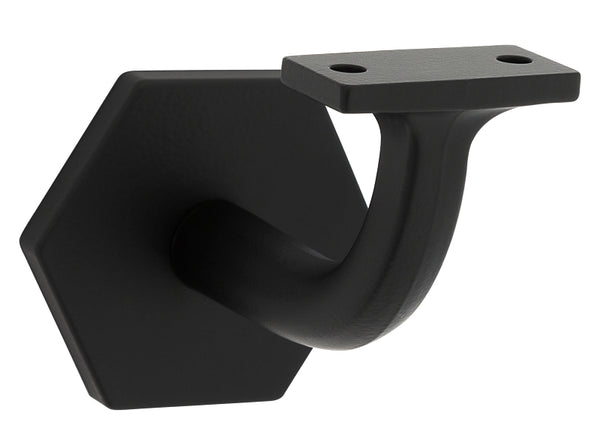 National Hardware N830-533 Powell Handrail Bracket, 1 Count (Pack of 1), Matte Black