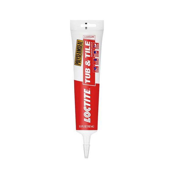 Henkel Loctite Polyseamseal Clear Tub and Tile Sealant, 5.5-Fluid Ounce Squeeze Tube (2241871) 2138419